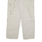 CARHARTT Mens Beige Cotton Blend Relaxed Straight Trousers W34 L29 Workwear