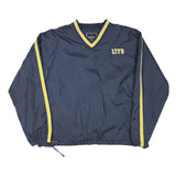 HOLLOWAY Mens Navy Blue & Yellow V-Neck XL Sweatshirt Lawrence Twp Fire Team