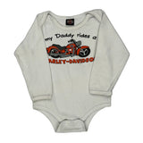 Age 24 Months Harley Davidson Graphic Playsuit - 3XS White Cotton