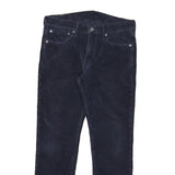 LEVI'S Mens Slim Navy Blue Cotton Blend Trousers W30 L27 Zip Closure