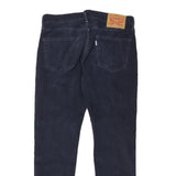 LEVI'S Mens Slim Navy Blue Cotton Blend Trousers W30 L27 Zip Closure