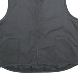 DICKIES Mens Black Cotton Blend Quilted Jacket XL Workwear Zip Pockets