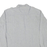 LEVI'S Mens Blue & White Striped Shirt 2XL Cotton Blend Long Sleeve Casual