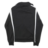 PUMA Womens Black & White Track Jacket L Polyester Blend Zip Athletic Sportswear