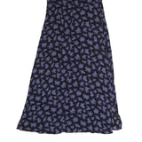 RABBIT Womens Black & Purple Floral Maxi Dress Polyester Sleeveless M