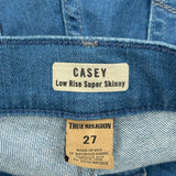 True Religion Skinny Jeans - 27W UK 6 Blue Cotton