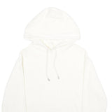 H&M Mens White Corduroy Hoodie M Casual Pullover Drawstring Hooded Sweatshirt