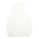 H&M Mens White Corduroy Hoodie M Casual Pullover Drawstring Hooded Sweatshirt
