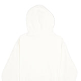H&M Mens White Corduroy Hoodie M Casual Pullover Drawstring Hooded Sweatshirt
