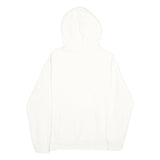 H&M Mens White Corduroy Hoodie M Casual Pullover Drawstring Hooded Sweatshirt