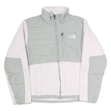THE NORTH FACE Womens White & Grey Jacket M Polyester Zip Casual Outdoor Warm