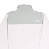 THE NORTH FACE Womens White & Grey Jacket M Polyester Zip Casual Outdoor Warm