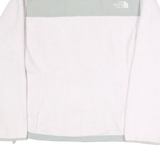 THE NORTH FACE Womens White & Grey Jacket M Polyester Zip Casual Outdoor Warm