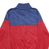 GUESS JEANS Mens Blue & Red Colourblock Zip Jacket M Polyester Sportswear Casual