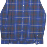 LEVI'S Mens Blue & Red Check Shirt M Cotton Long Sleeve Casual Button Shirt