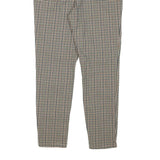 TOMMY HILFIGER Womens Polyester Blend Beige Check Slim Skinny Trousers W30 L26