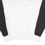 CHAMPION Mens White & Black Logo Crew Neck Sweatshirt S Cotton Blend Pullover