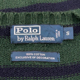 Polo By Ralph Lauren Striped Sweater - Small Navy Cotton