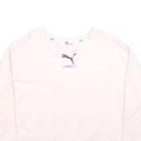 PUMA Womens Pink Crew Neck XS Lightweight Logo Sweatshirt Pullover