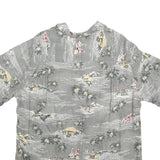 BATIK BAY Mens Grey Rayon Hawaiian Shirt L Breezy Tropical Print Summer Style