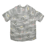 BATIK BAY Mens Grey Rayon Hawaiian Shirt L Breezy Tropical Print Summer Style