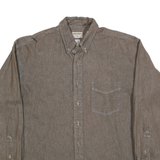 HIGH SIERRA Mens Brown Cotton Shirt M Button-Down Collar Long Sleeve Casual