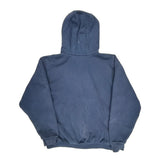 J149 Carhartt Hoodie - Large Blue Cotton Blend