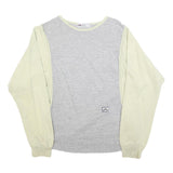 ATHLET Womens Grey & Cream Sweatshirt Crew Neck S Cotton Blend Pullover Casual