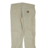 CARHARTT Mens Cotton Blend Beige Regular Straight Trousers W36 L32 Workwear Zip