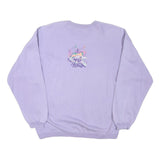 CLASSIC REFLECTIONS Womens Purple Graphic Crew Neck L Cotton Blend Sweatshirt