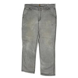 Carhartt Carpenter Trousers - 35W 32L Grey Cotton Blend