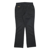 WRANGLER Womens Black Cotton Blend Regular Bootcut Trousers W31 L30 Stylish