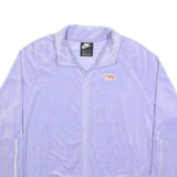 NIKE Womens Lilac Cotton Blend Zip Jacket L Casual Sportswear Lightweight