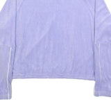 NIKE Womens Lilac Cotton Blend Zip Jacket L Casual Sportswear Lightweight