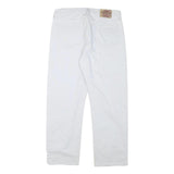 LEE COOPER Mens Cotton Blend White Regular Straight Trousers W33 L28 Zip Closure
