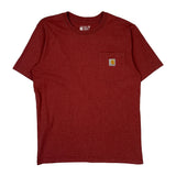 Carhartt T-Shirt - Medium Red Cotton