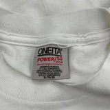 Seaside House Oneita Single Stitch T-Shirt - XL White Cotton Blend