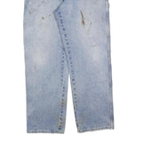 DICKIES Mens Regular Fit Light Blue Denim Jeans W36 L32 Workwear Zip Closure
