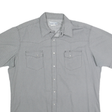 WRANGLER Mens Grey Cotton Blend Short Sleeve Shirt XL Casual Wear