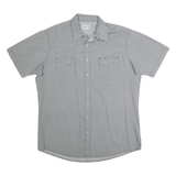 WRANGLER Mens Grey Cotton Blend Short Sleeve Shirt XL Casual Wear