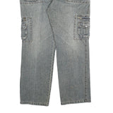 MARZO Mens Relaxed Cargo Denim Jeans Blue W36 L32 Utility Casual Zip