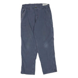 CARHARTT Mens Cotton Blend Blue Regular Fit Straight Leg Trousers W34 L32