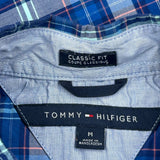 Tommy Hilfiger Checked Short Sleeve Shirt - Medium Blue Cotton