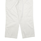 DOCKERS Mens Regular White Cotton Blend Trousers W34 L26 Zip Closure Classic Fit
