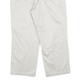 DOCKERS Mens Regular White Cotton Blend Trousers W34 L26 Zip Closure Classic Fit