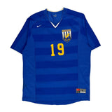 Soccer Nike Striped Jersey - Large Blue Polyester