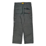 Cat Double Knee Cargo Trousers - 34W 32L Black Cotton