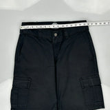 Dickies Cargo Shorts - 31W 11L Black Cotton Blend