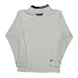 Tommy Hilfiger Long Sleeve T-Shirt - Large White Cotton