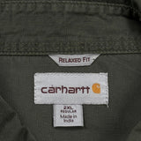 Carhartt Short Sleeve Shirt - 2XL Green Cotton